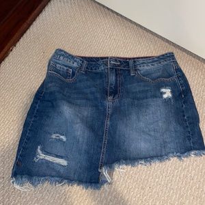 Cello Uneven Denim Skirt Size L NWOT